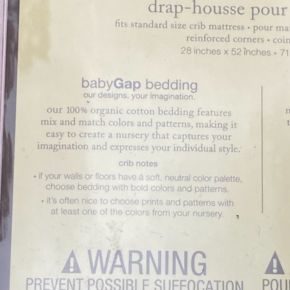 Baby GAP Organic Cotton Stripes Fitted Crib Sheet - Picture 9 of 12